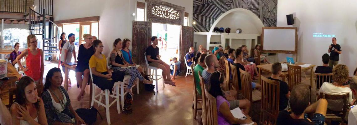 A workshop at Dojo Bali