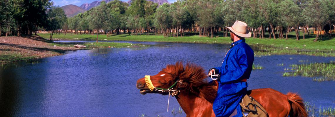 My trusty steed - Attila the Horse - and me