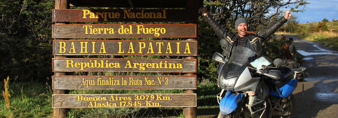 Me at the literal end of the road in Tierra del Fuego Park